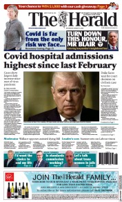 The Herald front page for 5 January 2022