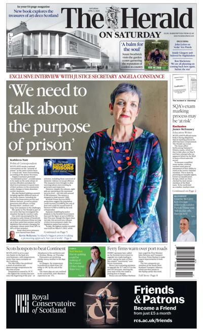 The Herald Newspaper Front Page (UK) for 5 April 2025