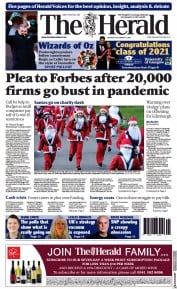 The Herald (UK) Newspaper Front Page for 6 December 2021