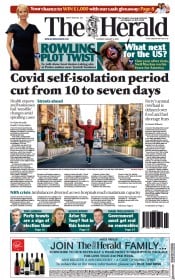 The Herald front page for 6 January 2022
