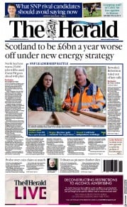 The Herald front page for 6 March 2023