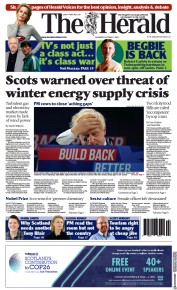 The Herald (UK) Newspaper Front Page for 7 October 2021