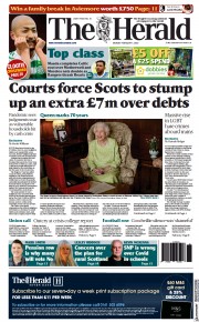The Herald (UK) Newspaper Front Page for 7 February 2022