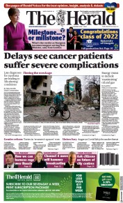 The Herald (UK) Newspaper Front Page for 7 April 2022