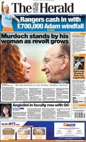  () Newspaper Front Page for 7 July 2011