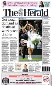 The Herald (UK) Newspaper Front Page for 7 July 2023