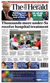 The Herald (UK) Newspaper Front Page for 8 October 2021