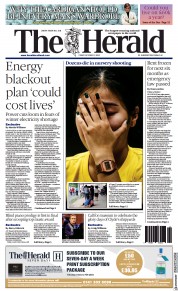 The Herald (UK) Newspaper Front Page for 8 October 2022