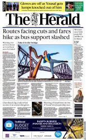 The Herald (UK) Newspaper Front Page for 8 March 2023