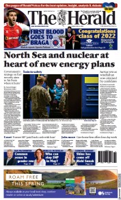 The Herald (UK) Newspaper Front Page for 8 April 2022