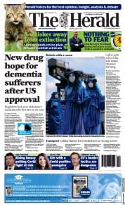 The Herald (UK) Newspaper Front Page for 8 June 2021