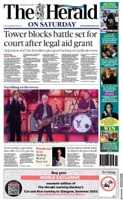 The Herald (UK) Newspaper Front Page for 8 July 2023
