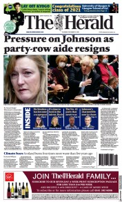 The Herald (UK) Newspaper Front Page for 9 December 2021