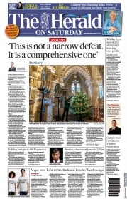 The Herald front page for 9 December 2023