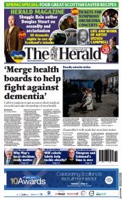 The Herald (UK) Newspaper Front Page for 9 April 2022
