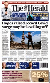 The Herald (UK) Newspaper Front Page for 9 July 2021