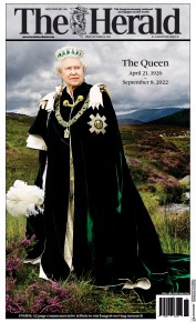 The Herald (UK) Newspaper Front Page for 9 September 2022