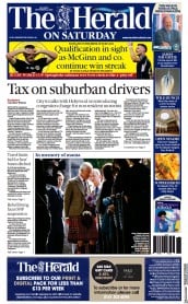 The Herald front page for 9 September 2023