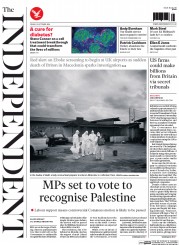 The Independent (UK) Newspaper Front Page for 10 October 2014