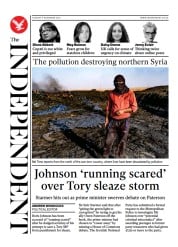 The Independent (UK) Newspaper Front Page for 10 November 2021