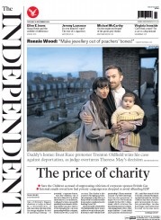 The Independent Newspaper Front Page (UK) for 10 December 2013