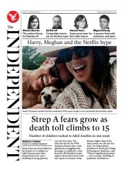 The Independent (UK) Newspaper Front Page for 10 December 2022