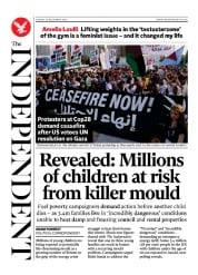The Independent front page for 10 December 2023
