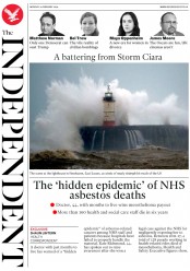 The Independent (UK) Newspaper Front Page for 10 February 2020