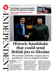 The Independent (UK) Newspaper Front Page for 10 February 2023