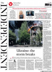 The Independent (UK) Newspaper Front Page for 10 May 2014