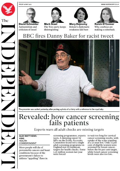 The Independent Newspaper Front Page (UK) for 10 May 2019