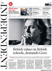 The Independent (UK) Newspaper Front Page for 10 June 2014