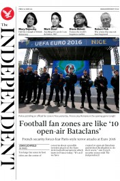 The Independent (UK) Newspaper Front Page for 10 June 2016