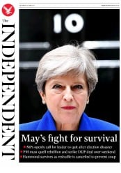 The Independent (UK) Newspaper Front Page for 10 June 2017