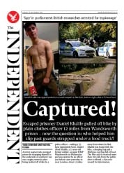 The Independent front page for 10 September 2023