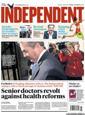 The Independent (UK) Newspaper Front Page for 11 October 2011