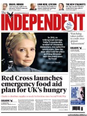 The Independent Newspaper Front Page (UK) for 11 October 2013