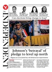 The Independent (UK) Newspaper Front Page for 11 October 2021