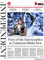 The Independent (UK) Newspaper Front Page for 11 November 2015