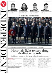 The Independent (UK) Newspaper Front Page for 11 November 2019