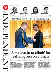 The Independent (UK) Newspaper Front Page for 11 November 2021