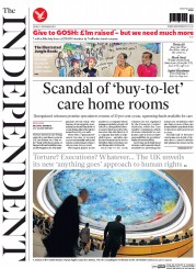 The Independent (UK) Newspaper Front Page for 11 December 2015