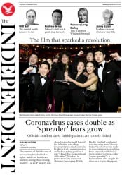 The Independent (UK) Newspaper Front Page for 11 February 2020