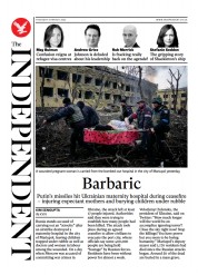 The Independent (UK) Newspaper Front Page for 11 March 2022