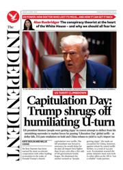 The Independent front page for 11 April 2025