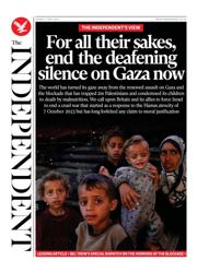 The Independent front page for 11 May 2025