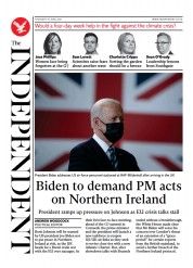 The Independent (UK) Newspaper Front Page for 11 June 2021