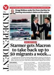 The Independent front page for 11 July 2025