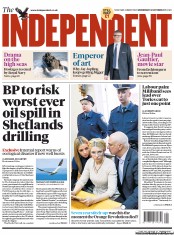 The Independent (UK) Newspaper Front Page for 12 October 2011