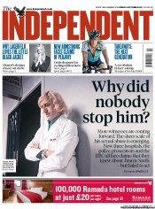 The Independent Newspaper Front Page (UK) for 12 October 2012